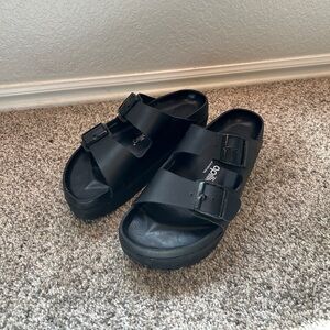 Genuine leather platform papillo Birkenstocks